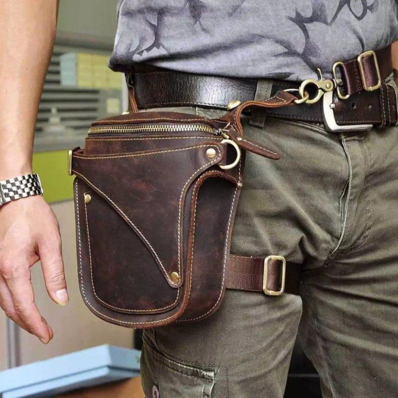 8 Tommer Læderlår Fanny Pack