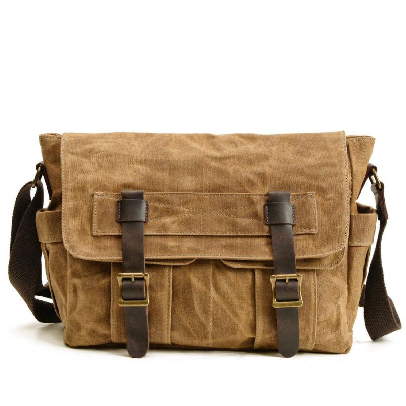 Canvas Vintage Messenger Bag Motobags Til Mænd