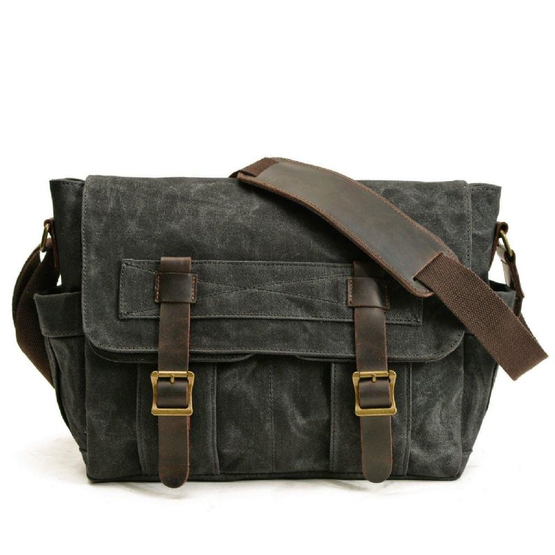 Canvas Vintage Messenger Bag Motobags Til Mænd