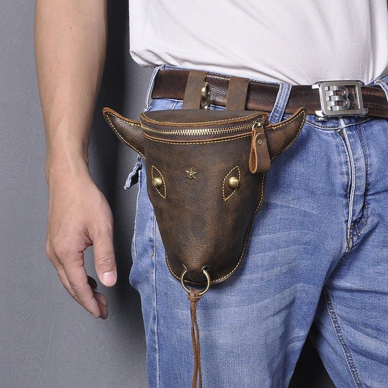 Cool Cow Head Lår Fanny Pack