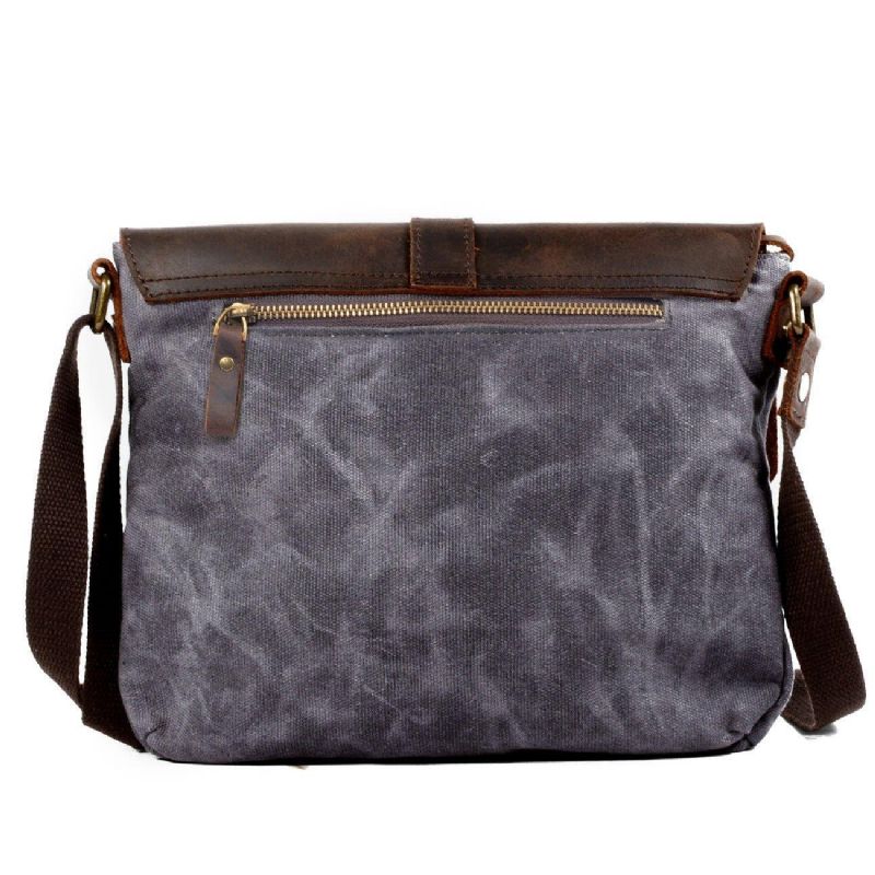 Crossbody Canvas Messenger Bag Til Mænd