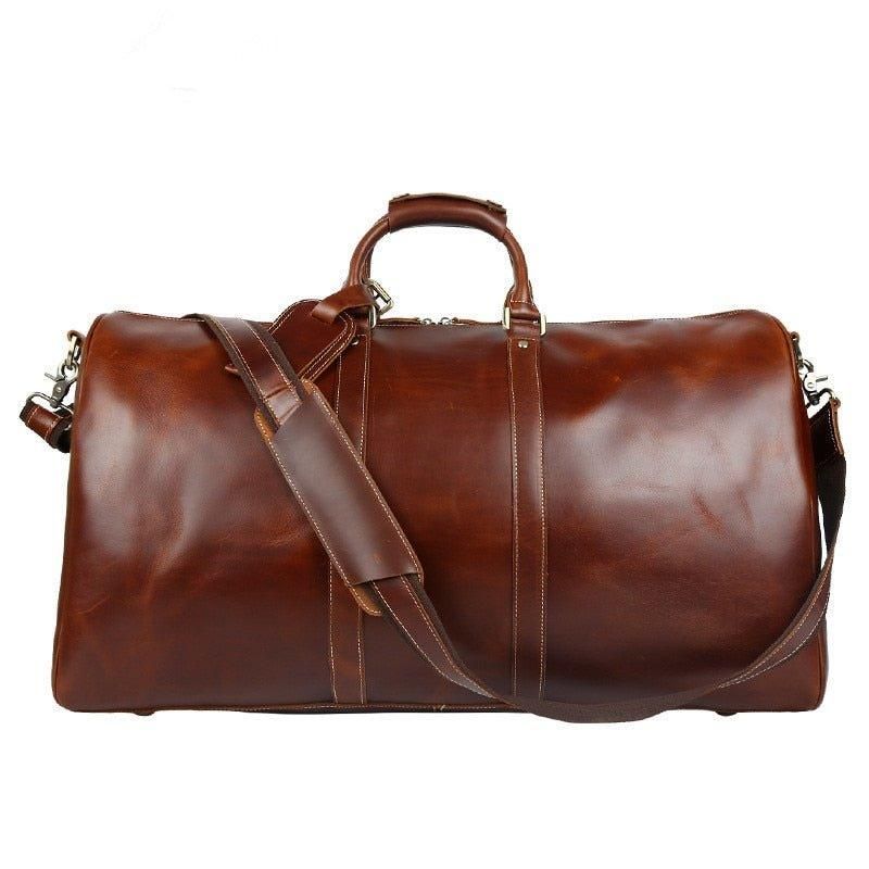 Herre Læder Duffle Weekendtaske Vintage