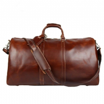 Herre Læder Duffle Weekendtaske Vintage