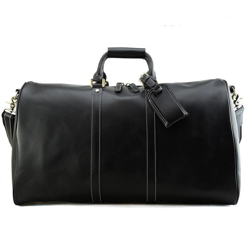 Herre Læder Duffle Weekendtaske Vintage