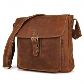 Læder Messenger Crossbody Taske Vintage