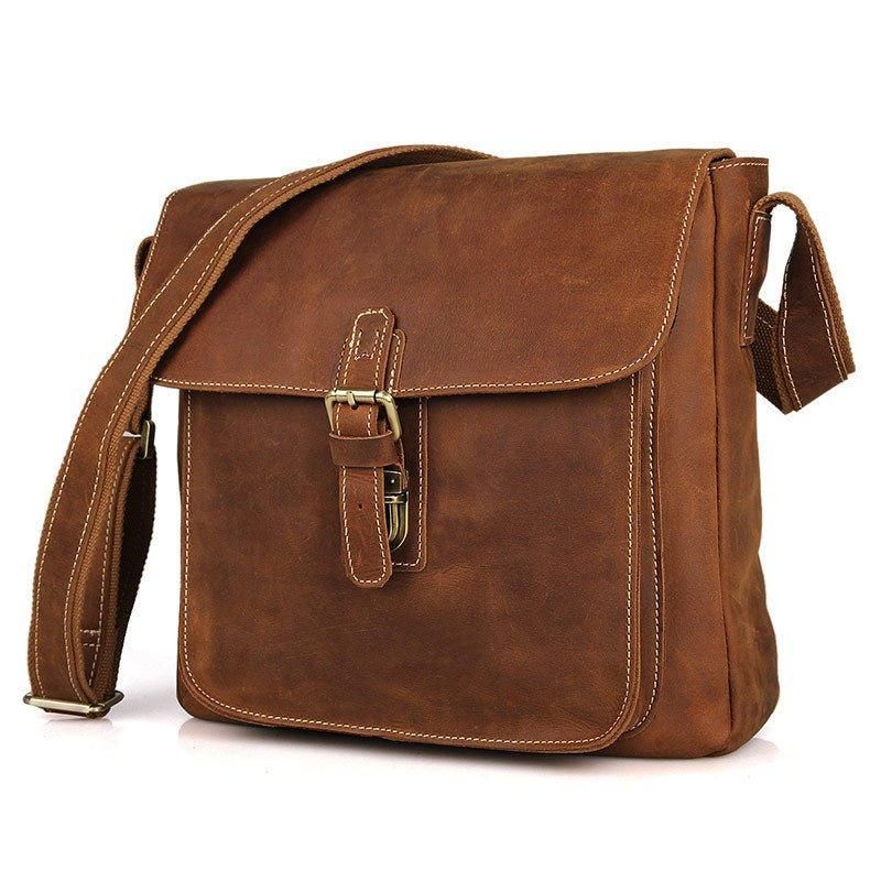 Læder Messenger Crossbody Taske Vintage