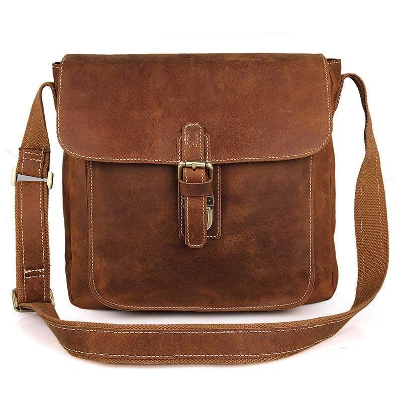 Læder Messenger Crossbody Taske Vintage