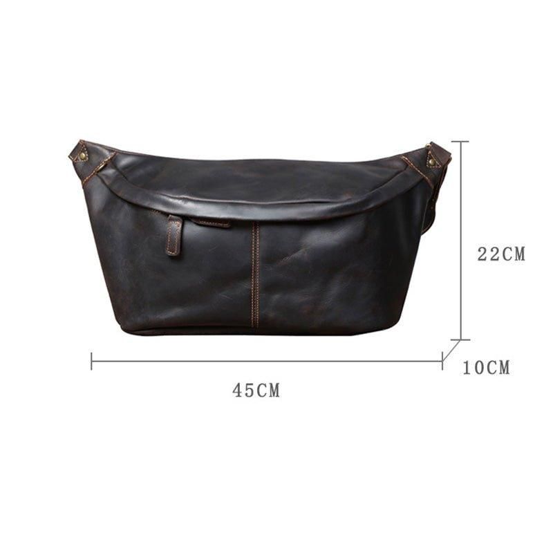 Læder Skulder Cross Body Sling Bag