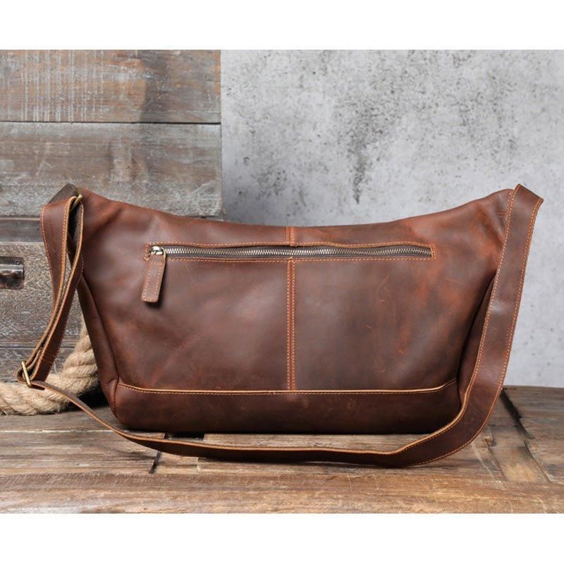 Læder Skulder Cross Body Sling Bag