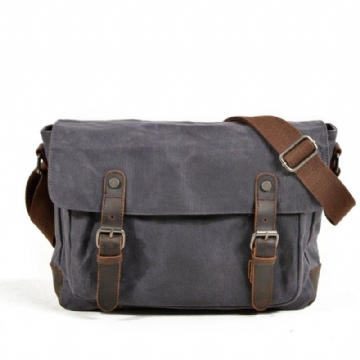 Lærred Messenger Bag Til Mænd Crossbody