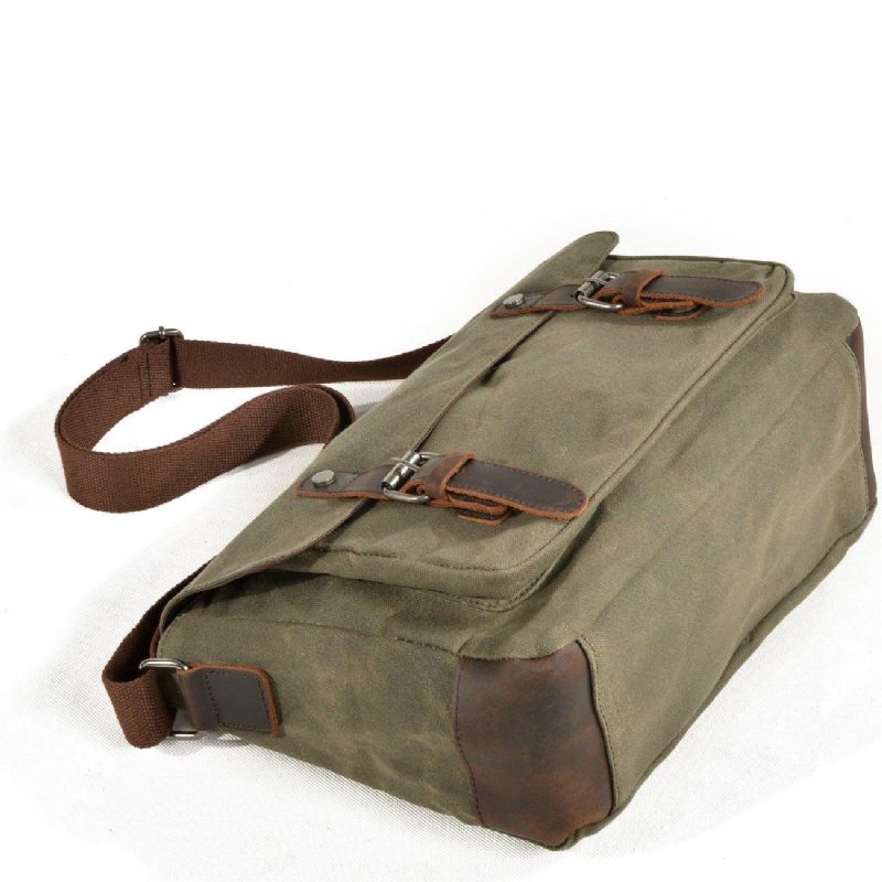 Lærred Messenger Bag Til Mænd Crossbody