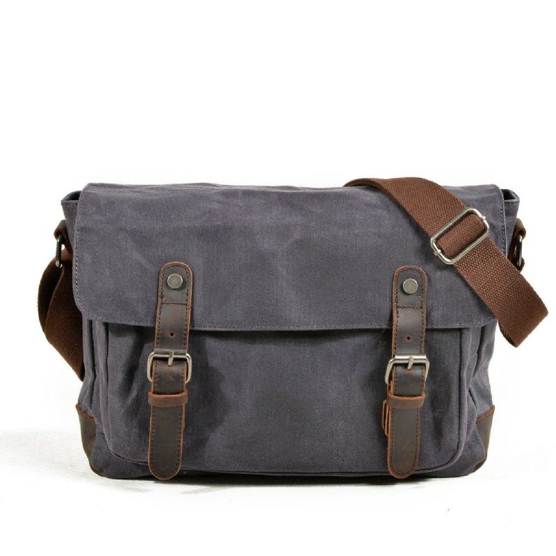 Lærred Messenger Bag Til Mænd Crossbody