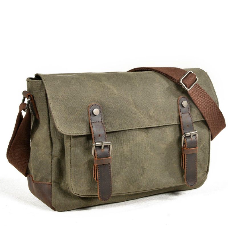 Lærred Messenger Bag Til Mænd Crossbody