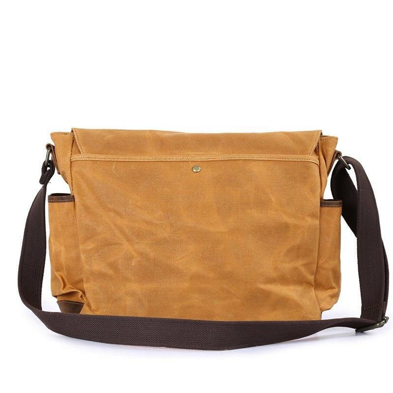 Laptop Voksbehandlet Lærred Messenger Bag Herre