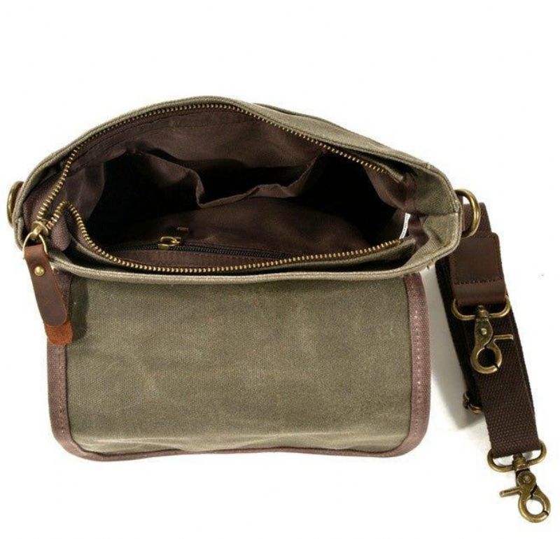 Lille Canvas Messenger Bag Crossbody Vintage