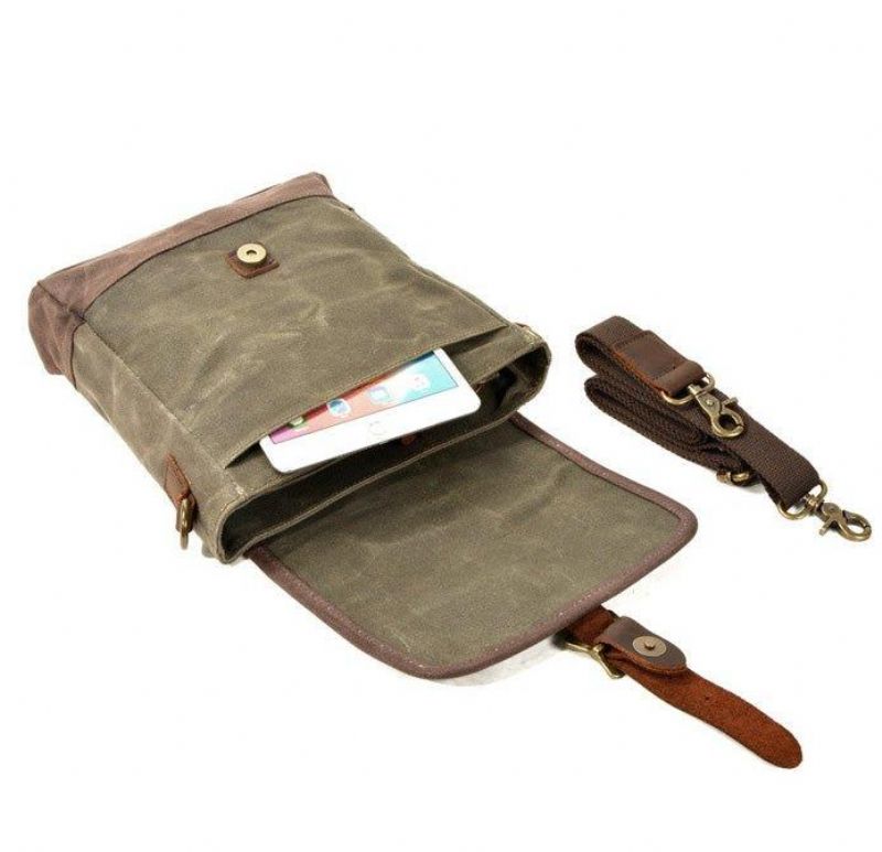 Lille Canvas Messenger Bag Crossbody Vintage