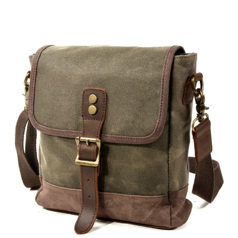 Lille Canvas Messenger Bag Crossbody Vintage