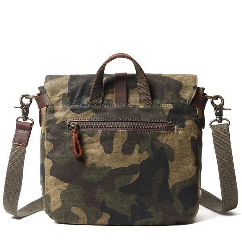 Lille Lærreds Military Messenger Bag Herre