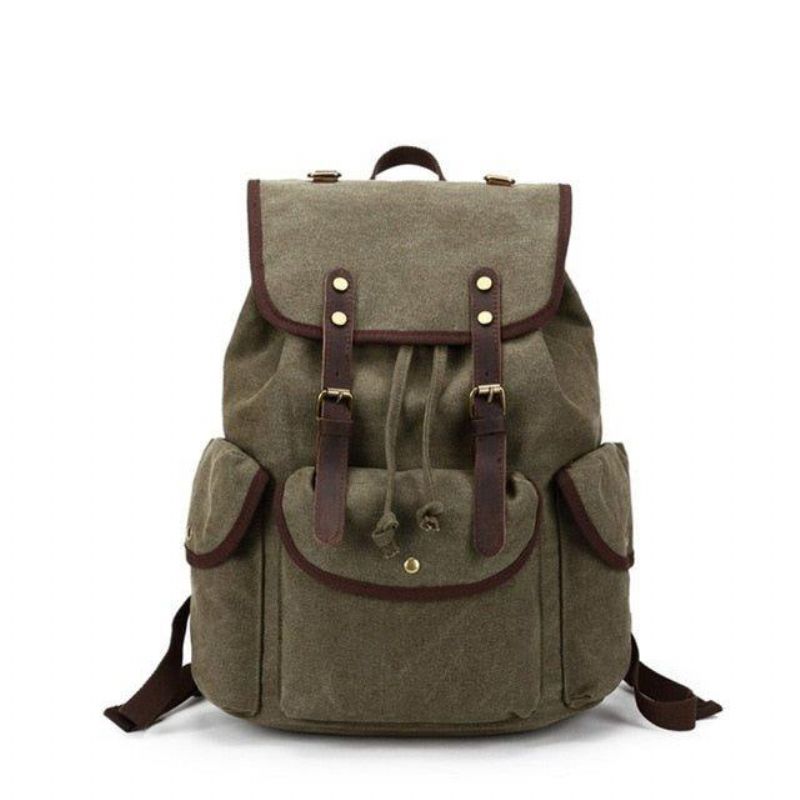 Mænd Casual Canvas Rygsæk Vintage Camping Daypack