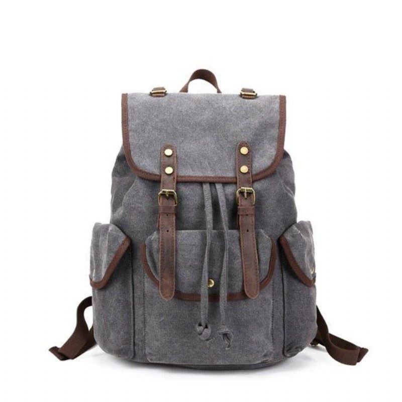 Mænd Casual Canvas Rygsæk Vintage Camping Daypack