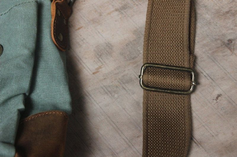 Messenger Bag Satchel Vintage Canvas Læder