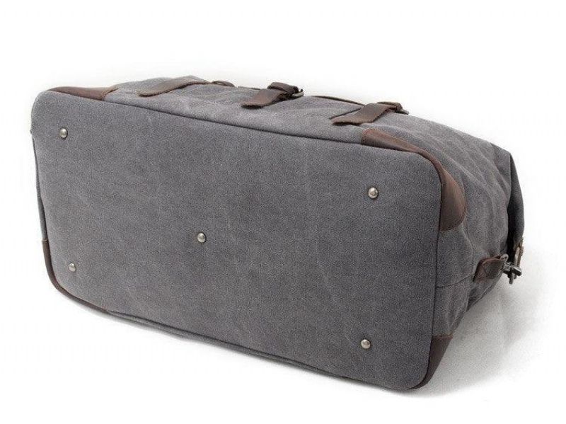 Oversized Travel Duffel Bag Canvas Læder