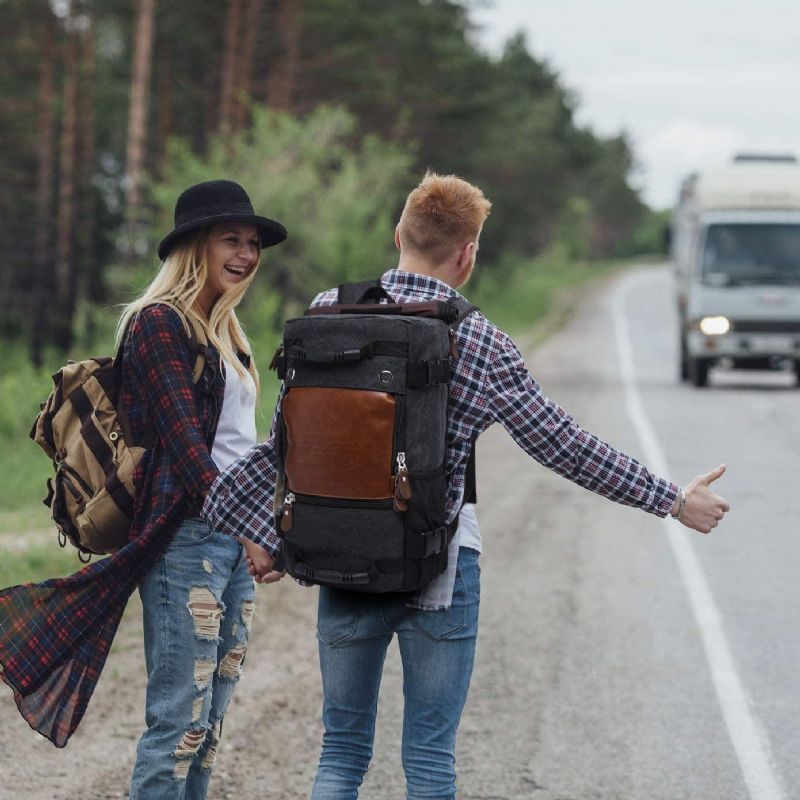 Rejserygsæk I Lærred Til Mænd