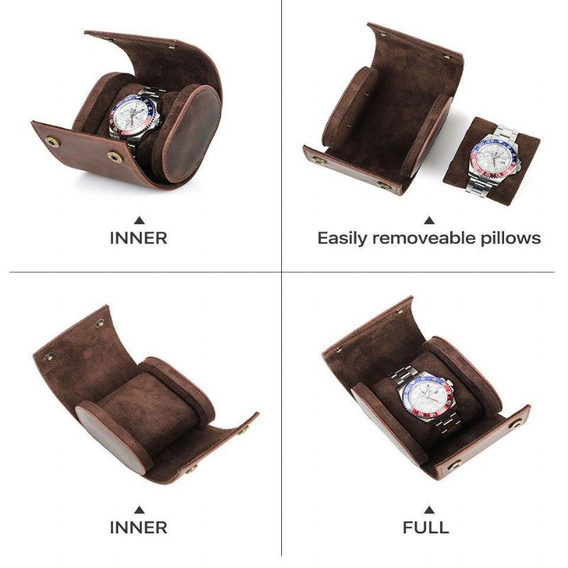 Single Watch Roll Case I Læder Til Mænd