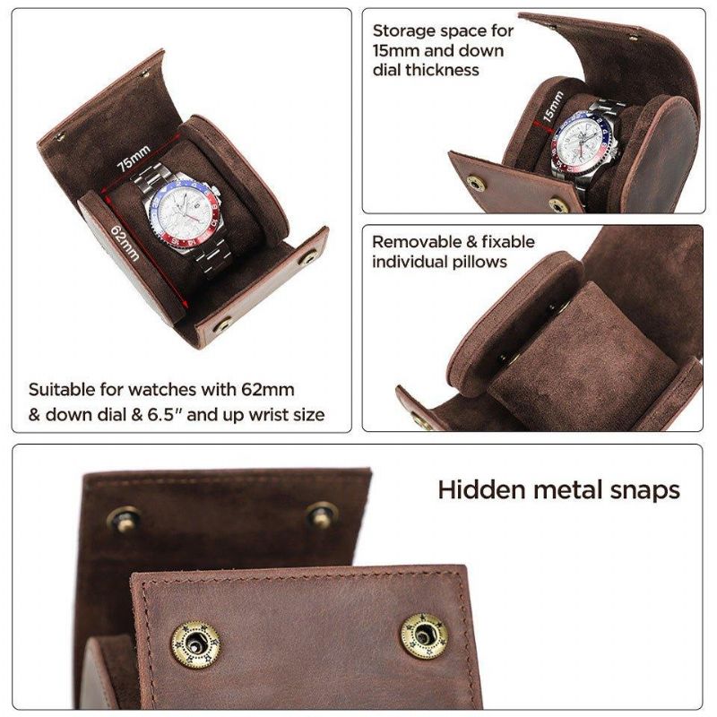 Single Watch Roll Case I Læder Til Mænd