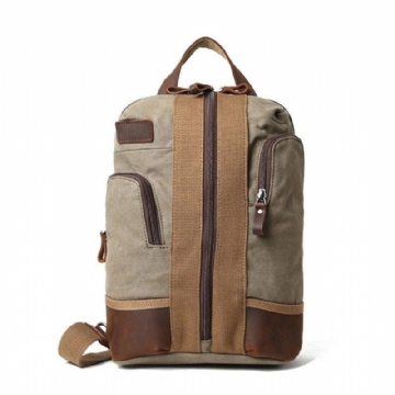 Vandtæt Canvas Crossbody Sling-rygsæk