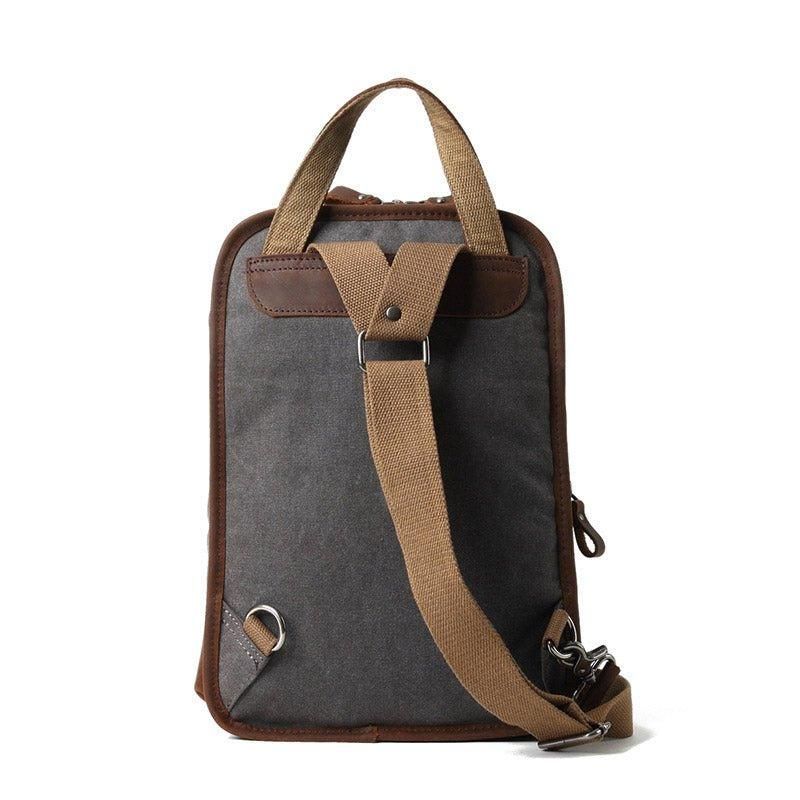 Vandtæt Canvas Crossbody Sling-rygsæk