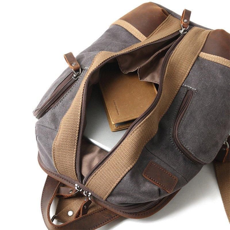 Vandtæt Canvas Crossbody Sling-rygsæk