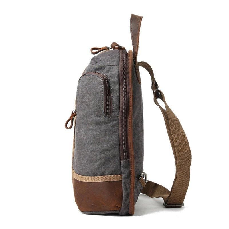 Vandtæt Canvas Crossbody Sling-rygsæk