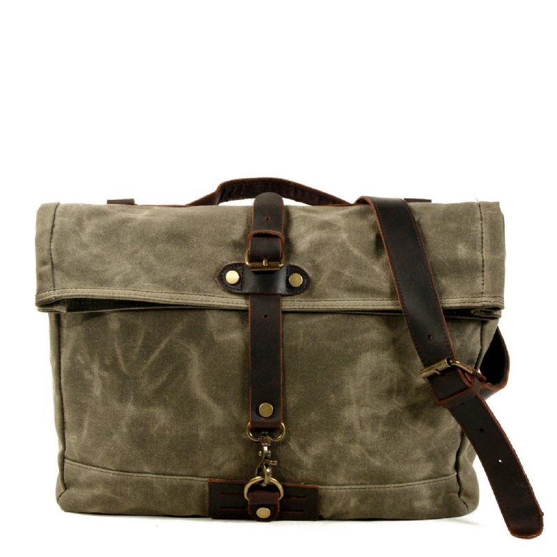 Vintage Canvas Messenger Bag Laptop Og Motobags