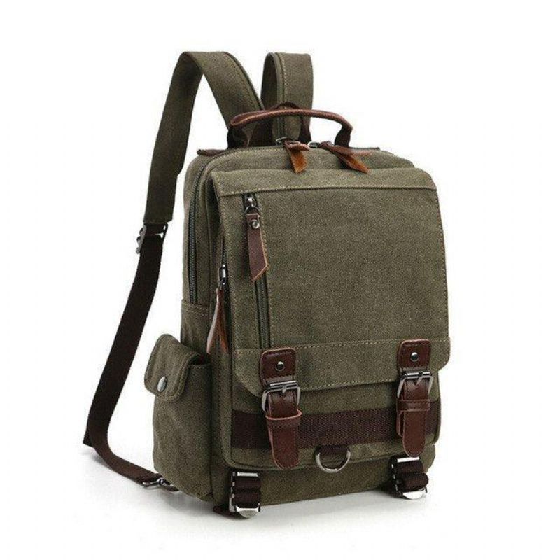 Vintage Canvas Messenger Sling Bag