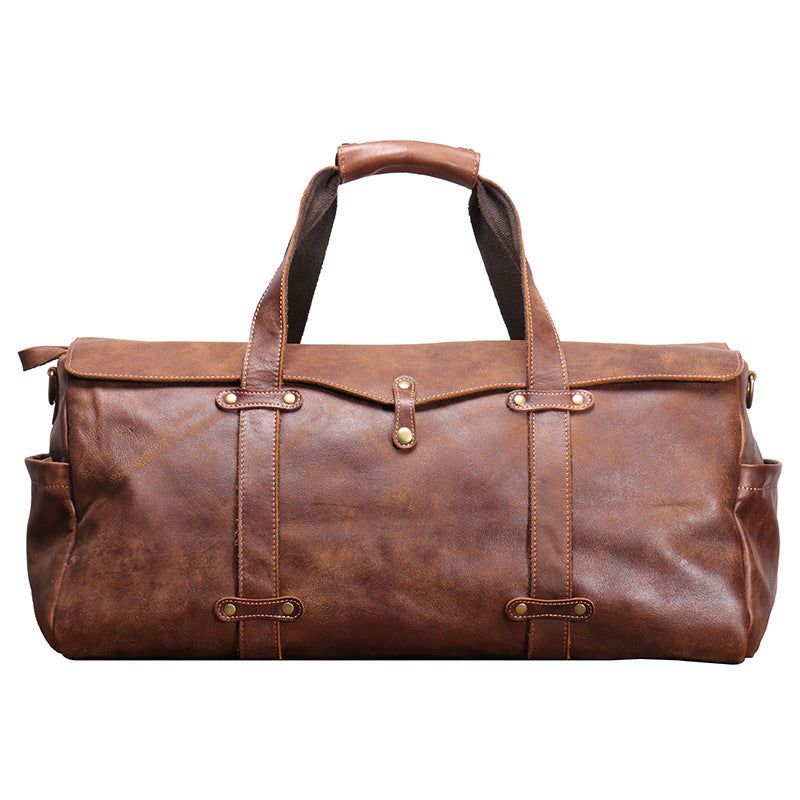 Vintage Læder Duffeltaske Herre Weekender