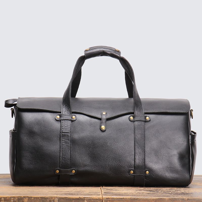 Vintage Læder Duffeltaske Herre Weekender