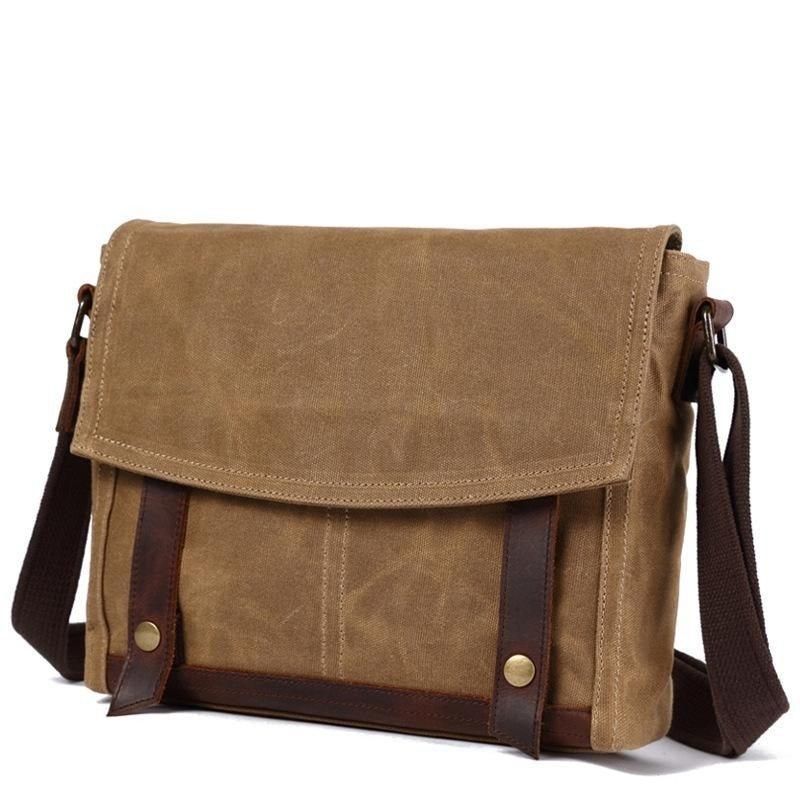 Vintage Messenger Bag Canvas Crossbody Til Mænd