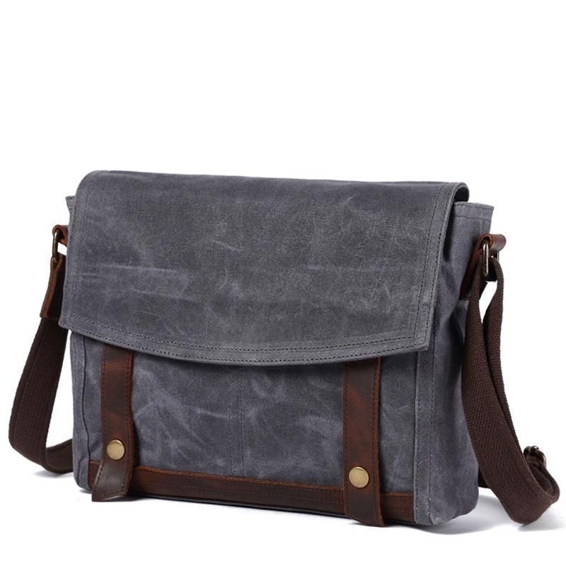 Vintage Messenger Bag Canvas Crossbody Til Mænd